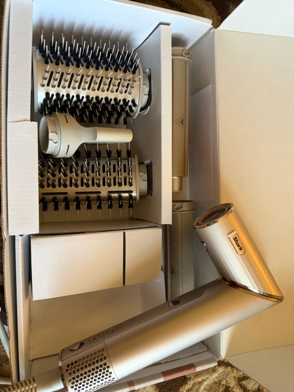 Shark Flexstyle Dryer & Interchangeable Round Brushes — Champagne